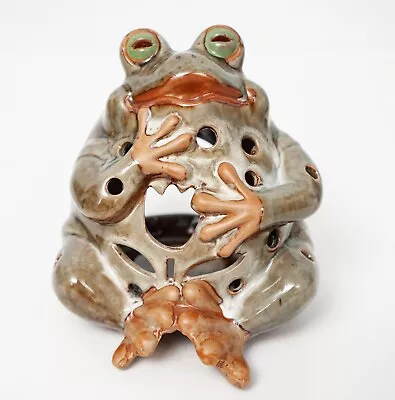 Buy Frog Tea Light Holder Studio Pottery Vintage Ceramic Candle Wax Melt Pot Glazed • 24.99£