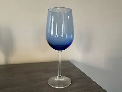 Buy Cobalt Blue Glass Wine Goblet/Glass Clear Stem Greenbrier • 5.70£