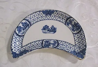 Buy Vintage Keeling &Co Losol Ware Willow Pattern Crescent Shaped Side Plate • 5.99£