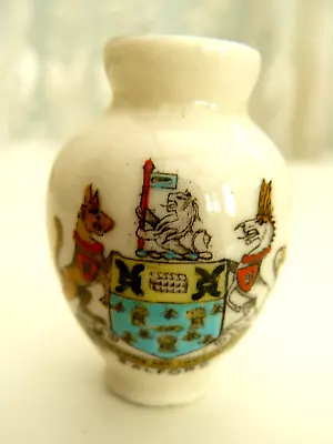 Buy W R & S   Porcelle  Crested Ware  Vase  *** Salford Integrity & Industry *** • 3.99£