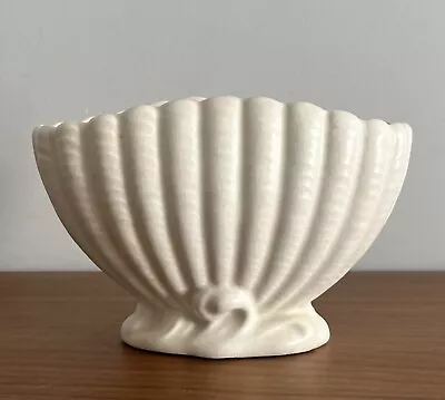Buy Vintage Sylvac 514 Clam Shell Mantel Vase In Cream 6 1/2  Art Deco • 16.99£