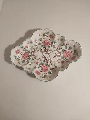 Buy Old Foley James Kent STAFFORDSHIRE 10-1/2  Scalloped Dish CHINESE ROSE Pattern • 19.21£