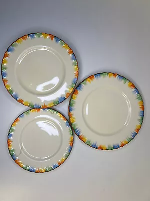 Buy Grindley Chameleon Hand Painted Plates Set Of 9 - 3 Different Sizes Multicolour • 39.99£