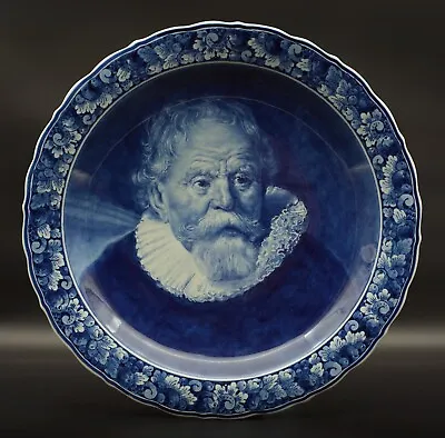 Buy PERFECT Porceleyne Fles / Royal Delft Blue & White Charger After Rembrandt 1953 • 471.71£