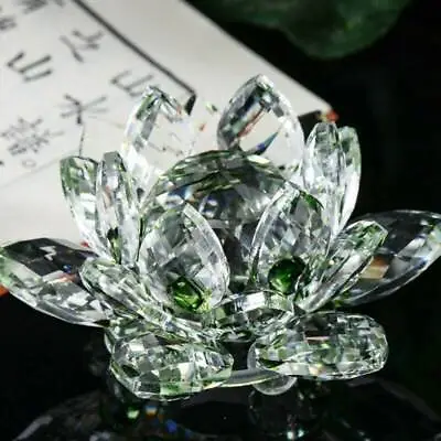 Buy Crystal Glass Lotus Flower Candle Holder Candlestick Home Decor Craft Tea Light • 5.15£