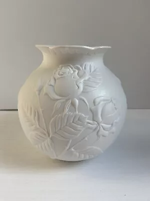 Buy Kaiser W. Germany. Porcelain Embossed Rose Vase. No.663 Signed M. Frey. VGC • 20£