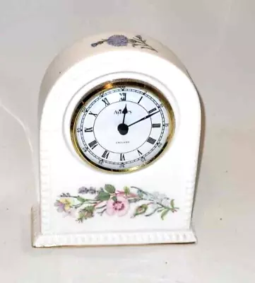 Buy Aynsley Wild Tudor Quartz Mantle Clock Height 14 Cm X 10.5 Cm Working • 16.99£
