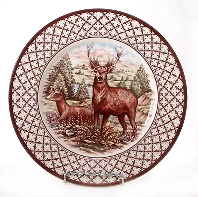 Buy Royal Stafford Thanksgiving Deer Buck 11” Dinner Plates Set Of 4 Made In England • 56.91£