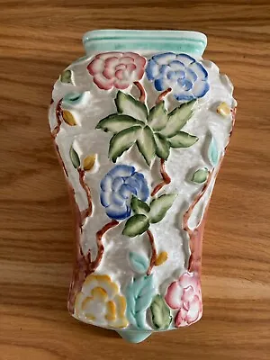 Buy Indian Tree Handpainted H J Wood Ceramic Wall Vase Floral Leaf Design • 14.99£