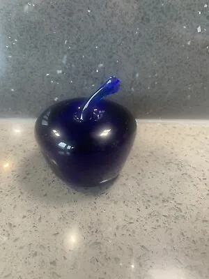 Buy Vintage Beautiful Blue Glass Apple Paperweight.  Whitefriars? • 9.99£