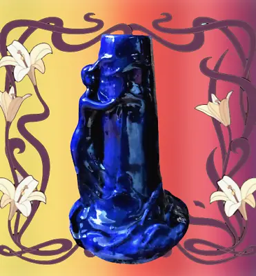 Buy Art Nouveau Zsolnay Pecs Mack Lajos Blaueosin Ceramic Nymph Jugendstil Vase 44CM • 4,281.54£