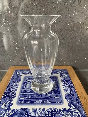 Buy Dartington Crystal Glass Ripple Flower Vase 6” • 7.99£