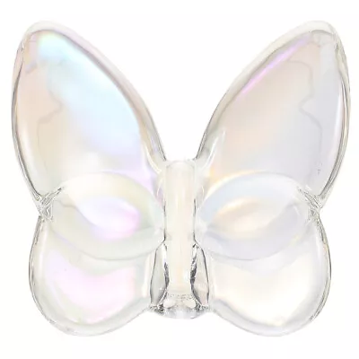 Buy Crystal Butterfly Statue Glass Cut Ornament Hand Blown Sculpture • 14.78£