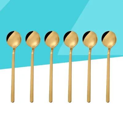 Buy 6 Pcs Stirring Spoon Small Coffee Spoon Mini Round Spoon Tableware Concentrate • 10.95£