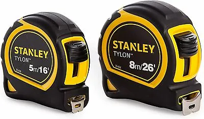 Buy TWIN PACK Stanley STHT9-989858 5M (16ft) & 8M (26ft) Tylon Blade Tape Measures  • 11.95£