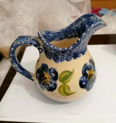 Buy Charisma Ceramics North Devon Blue Flower Pattern - Jug Hand Made KIT002 • 4.50£