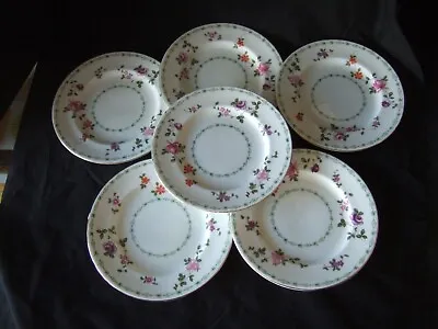 Buy Vintage Crown Staffordshire Bone China Pretty Floral Tea Side Plates  Set Of 6 • 7.99£