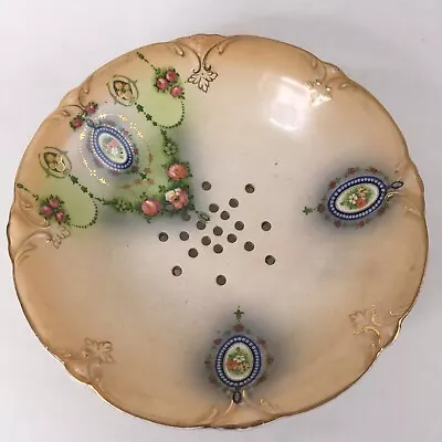 Buy Vintage Floral Footed Plate With Holes Windsor Art Ware • 19.99£