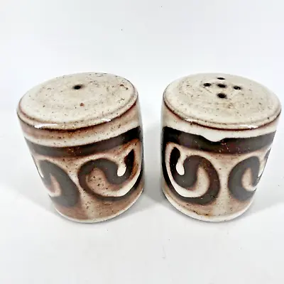 Buy Briglin Studio Art Pottery Speckled Stoneware Salt And Pepper Shakers Signed • 27.99£