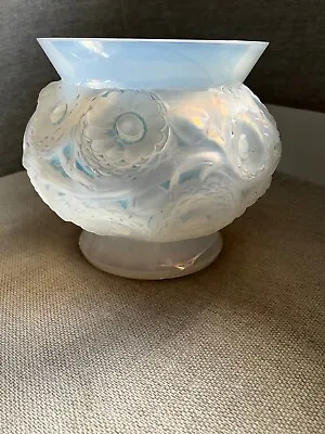 Buy René Lalique A Soucis Opalescent Glass Vase, Designed Circa 1930 France • 195£