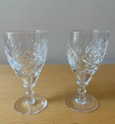 Buy Two, 1940/650’sRare, Webb Corbett Crystal Sherry Glasses, 4 1/8”, Signed • 10£