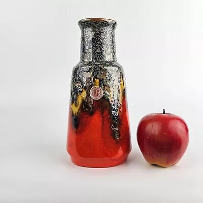 Buy An Orange West German Fat Lava Vase By Uebelacker / U-keramik. 1437/21. • 72.24£