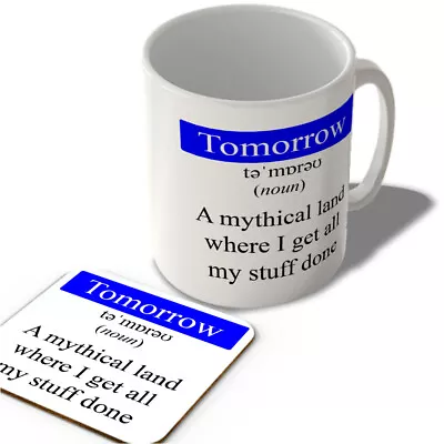 Buy Tomorrow Definition - Mug And Coaster Set • 12.99£