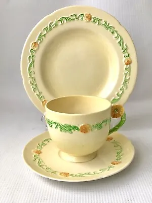 Buy Carlton Ware Yellow Buttercup Garland Cup Saucer Plate Trio. Shape 2047 C1945-50 • 17.99£