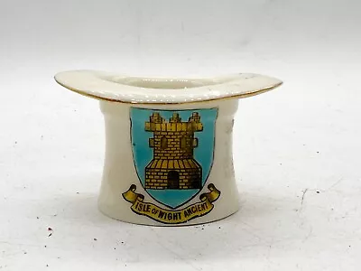 Buy Vintage Crested Ware Carlton China Isle Of Wight Ancient Match Holder Top Hat • 22.99£