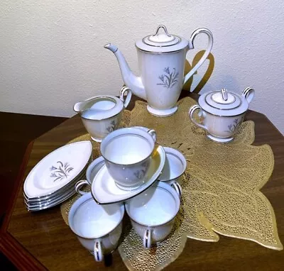 Buy Noritake Bluebell 5558 Vintage Coffee/tea Set W Demitasse Cups For Wedding, Show • 147.88£