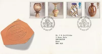 Buy 1987 Studio Pottery - St.Ives, Cornwall H/S FDC. • 0.80£