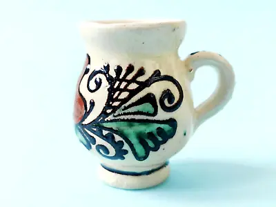 Buy Vintage Korond Transylvanian Romanian Folk Art Pottery Ceramic Miniature Jug • 9.99£