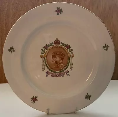 Buy STAFFORDSHIRE Pottery PLATE Commemorating KING GEORGE V's CORONATION 1911 • 9.50£