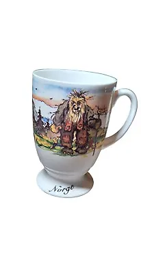 Buy Vintage 4.5  Egersund Trolls Of Norway Porcelain Coffee Tea Mug Norge Colorful • 15.11£