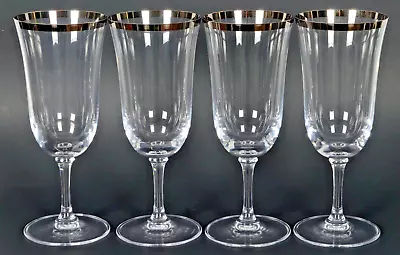 Buy VERA WANG Set Of 4 Wedgwood CLASSIC Iced Tea Glasses PLATINUM RIM 8.5  • 47.11£
