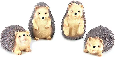 Buy Set Of 4 Hedgehog Garden Animal Ornaments Outdoor Statues Decor Polyresin Zeno • 8.95£
