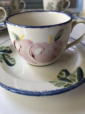 Buy Vg Poole Pottery Dorset Fruits, Apples, Tea Cup & Saucer, Hand Painted, 2.5  • 16£