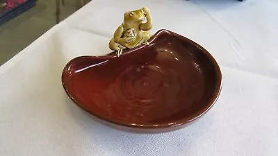 Buy Vintage David Cleverly Studio Pottery Bowl With Frog • 24.99£