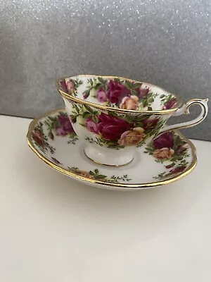 Buy Royal Albert English China Avon Shape Tea Cup & Saucer Old Country Roses • 25£