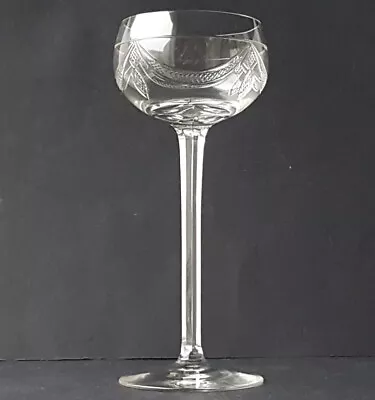 Buy Rare Art Nouveau Wine Glass Glas Hand Cut Um 1910 N593 • 141.72£