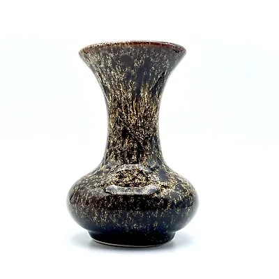 Buy Vintage Mid-Century Fosters Pottery Vase Honeycomb Fat Lava Drip Glaze Style • 12.99£