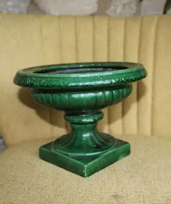 Buy VINTAGE 1950s ELAINE GODDARD Green Pottery Bowl Footed Planter Vase 19cm  X 25cm • 20£