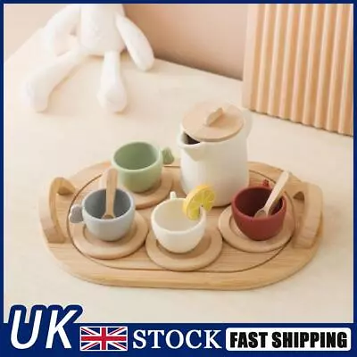 Buy 9pcs/10pcs Pretend Play Tea Set Role Play Wooden Tea Set For Kids (10pcs) • 18.89£