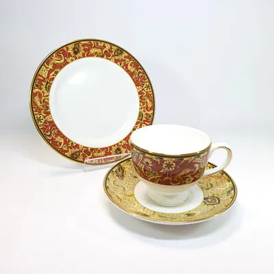 Buy Wedgwood Persia Tea Trio: Teacup, Saucer & Plate 3pcs Set Fine Bone China 1997 • 25£