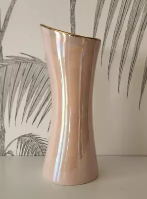 Buy Vintage Vase, Kensington Ware, England, Iridescent Pink Glaze, MCM, Circa 50's • 32.30£