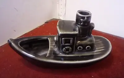 Buy Dartmouth Devon Pottery Tug Boat Green Trawler Ornament • 17£