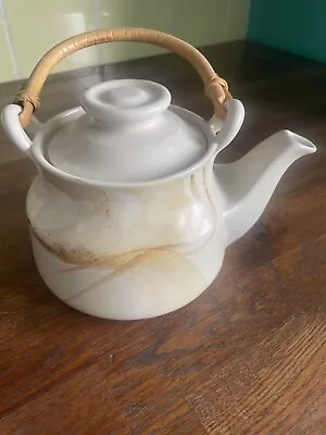 Buy Barbara Davidson Bamboo Handle Pottery Teapot - Clouds • 10£