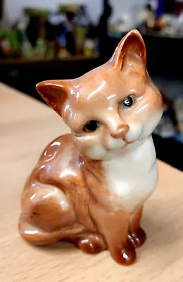 Buy VINTAGE SMALL BESWICK GINGER CAT SEATED MODEL No1435 DIRECT FROM HOUSE CLEARANCE • 6.99£