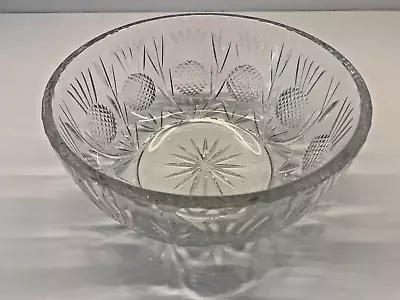 Buy Edinburgh Crystal Fruit Bowl 20cm 8inch Diameter Heavy Trifle Thistle Pattern • 18£