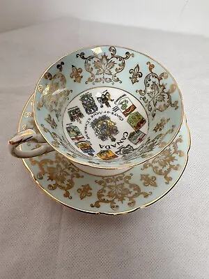 Buy Paragon Bone China Teacup And Saucer Canada's Coats-of-Arms And Emblems 1960's • 15£